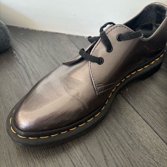 Doc Martens Oxford Boots Enamel Eye Pewter Size 8 Dupree The Original main image 7